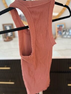 Free people Ribbed Tank Top in Terracotta
